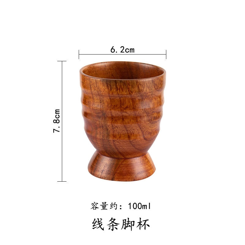 Wooden Big Belly Cups Handmade Jujube Wood Handle Cups Beer Tea Coffee Milk Water Cup Kitchen Bar Drinkware for Kitchen Bar 1PC - TheWellBeing1