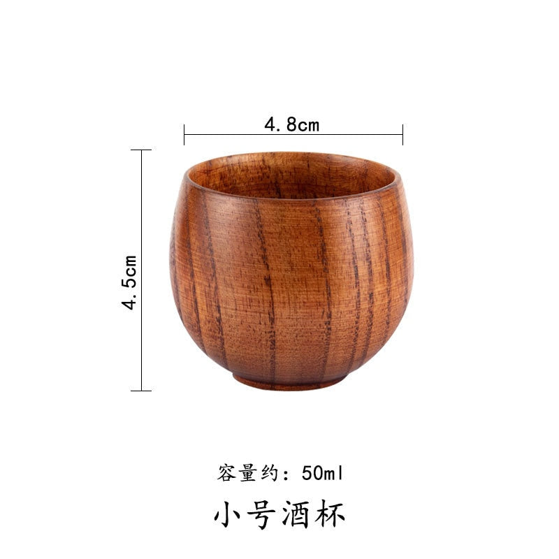 Wooden Big Belly Cups Handmade Jujube Wood Handle Cups Beer Tea Coffee Milk Water Cup Kitchen Bar Drinkware for Kitchen Bar 1PC - TheWellBeing1