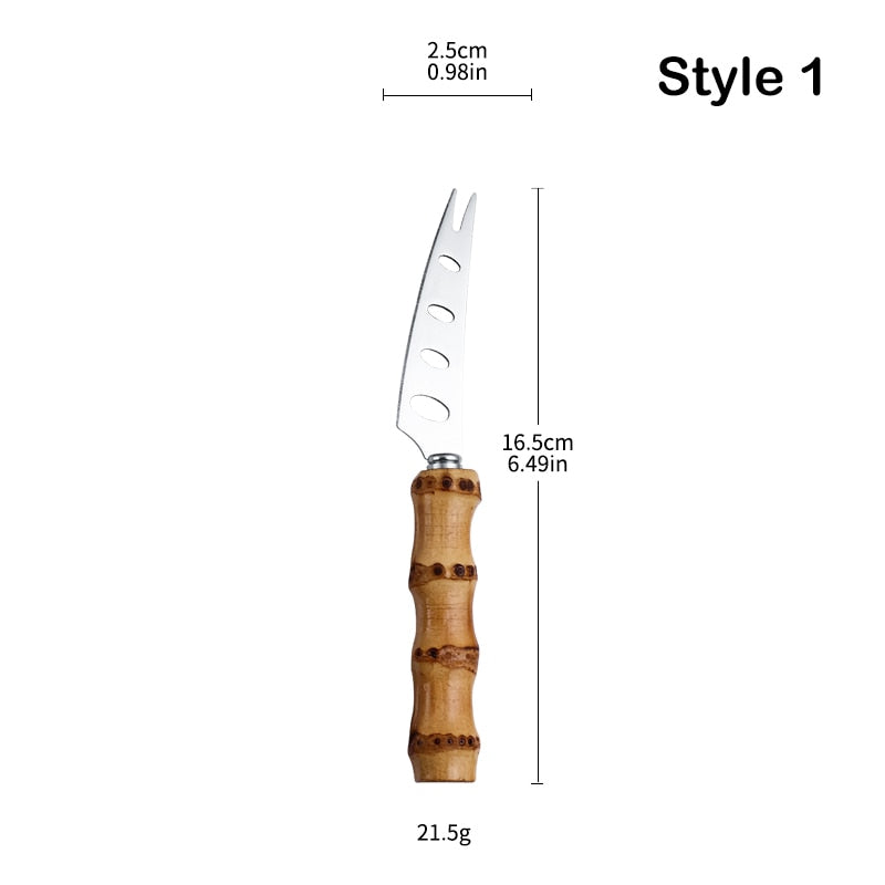 Stainless Steel Cheese Knife with Bamboo Handle - Culinarywellbeing