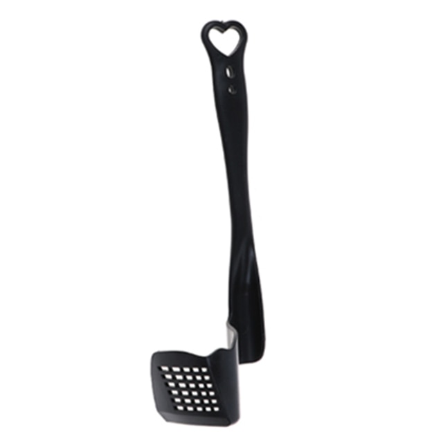 Rotating spatula for Thermomix, black, food grade PP material, kitchen tool.