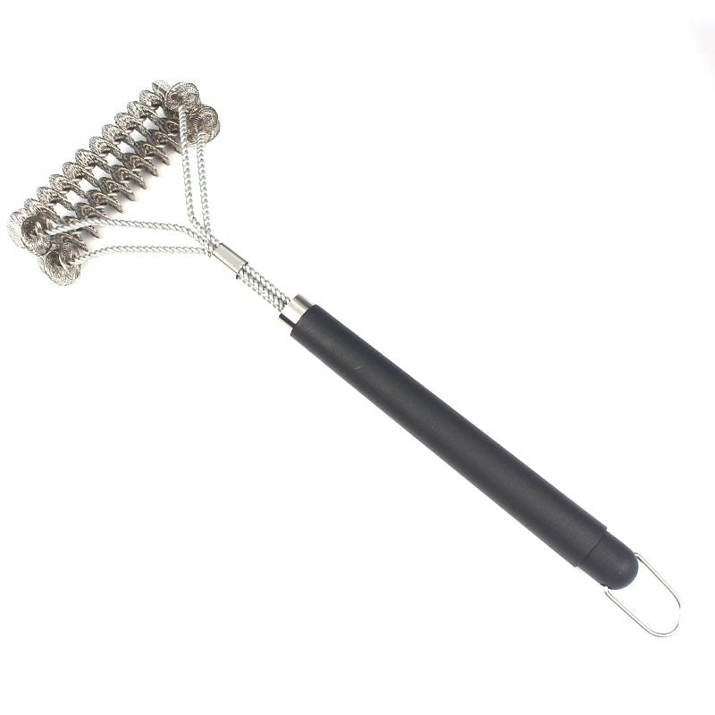 Stainless Steel Barbecue Brush Outdoor Travel BBQ Grill Cleaning Brushes Kitchen Non-stick Brushes Clean Tool for Home Barbecue - TheWellBeing1