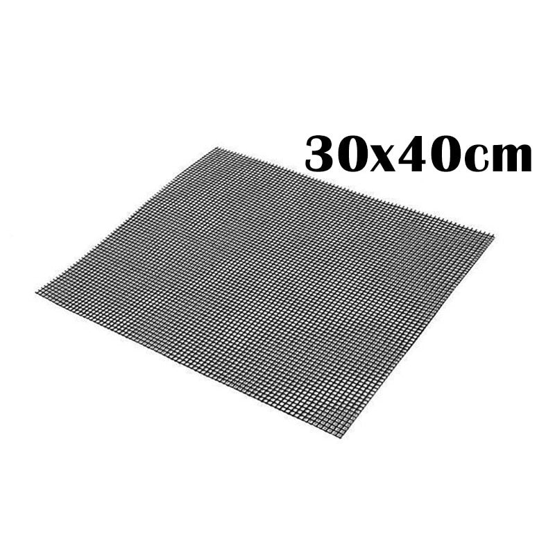 Non-stick Barbecue Mesh Mat Liner Reusable Heat Resistance Baking Net Color:Black Style:Barbecue Mat Package:1*Barbecue Mat Size:30x40cm/40x50cm Functions: Pad on the grill to prevent food from falling and adhesion How to Use: Clean fiTheWellBeing1-stick Barbecue Mesh Mat Liner Reusable Heat Resistance Baking Net PadCulinaryWellBeing