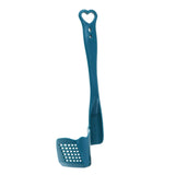 Rotating spatula, food grade PP+ABS, blue color, for Thermomix food portioning.