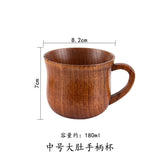 Wooden Big Belly Cups Handmade Jujube Wood Handle Cups Beer Tea Coffee Milk Water Cup Kitchen Bar Drinkware for Kitchen Bar 1PC - TheWellBeing1