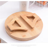 Wooden Snack Tray Sofa Table Armrest Tray Foldable Table Storage Rack Pad Coaster Plate Holders Kitchen Decorative Accessories - TheWellBeing1