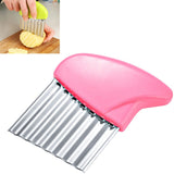 Stainless Steel Potato Chip Slicer Dough Vegetable Fruit Crinkle Wavy Kitchen Knife Cutter Chopper French Fry Maker Tools Gadget - Culinarywellbeing