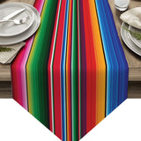 Colorful Mexico Abstract Flower Modern Table Runner Cotton Linen Tablecloth Wedding Party Dinner Coffee Table Decoration Cloth - TheWellBeing1