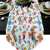 Colorful Mexico Abstract Flower Modern Table Runner Cotton Linen Tablecloth Wedding Party Dinner Coffee Table Decoration Cloth - TheWellBeing1