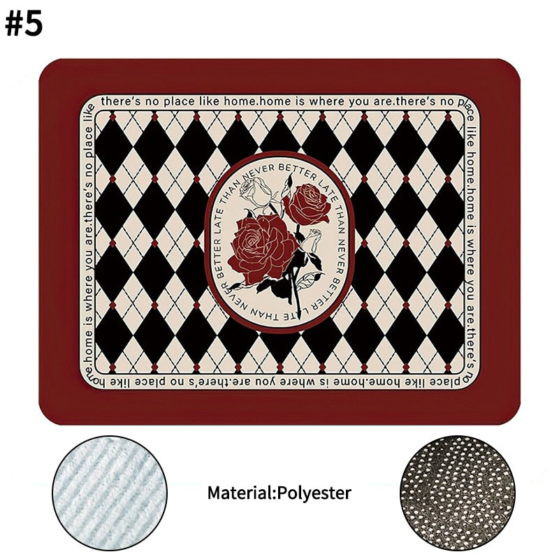 Printed Dish Drying Mat Super Absorbent Coffee Drain Pad Tableware Draining Pad Quick Dry Rug Kitchen Dinnerware Placemat - TheWellBeing1