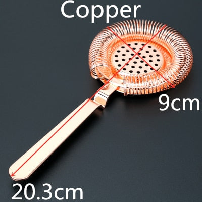 Cocktail Strainer Stainless Steel Mechanical Watch Bar Strainer Sprung