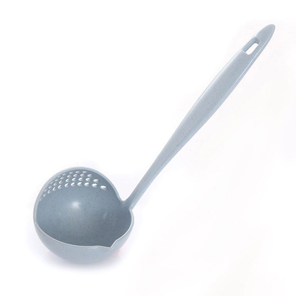 Soup Spoon Long Handle Kitchen Strainer Solid Color Cooking Colander Kitchen Scoop Plastic Tableware Colander Hot - Culinarywellbeing