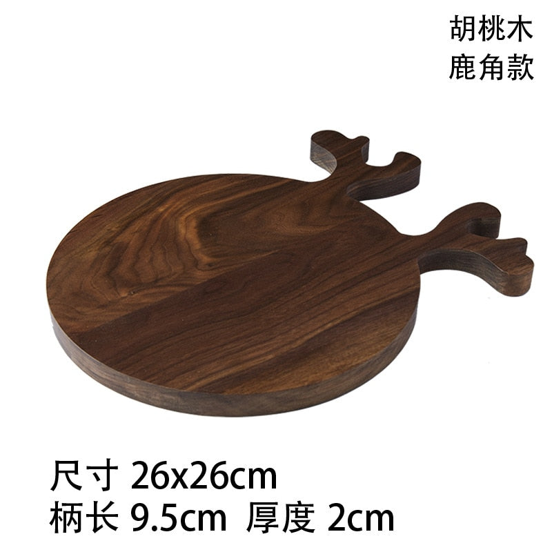 Black Walnut Wood Cutting Board Solid Wood Creative Whole Wood Bread Tray Fruit Chopping Board Kitchen Wooden Board Kitchen Tool - TheWellBeing1