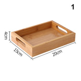 Bamboo Wooden Rectangular Tea Tray Solid Wood Tray trays serving tray Tea Cup Tray Wooden - TheWellBeing1