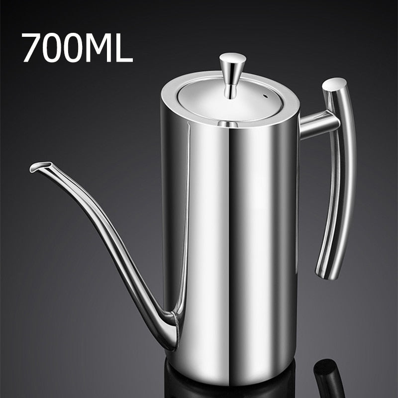 Stainless Steel Scrub Oil Pot Kitchen Oil Pot Sauce Vinegar Non-Drip D1. Made of 304 stainless steel, environmentally friendly, durable, safe, environmentally friendly and healthier.
2. The large-caliber flat-mouth design makes it easyTheWellBeing1Stainless Steel Scrub Oil Pot Kitchen Oil Pot Sauce VinegarCulinaryWellBeing