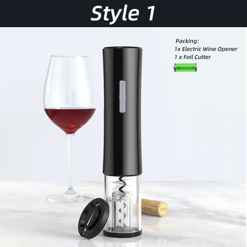 Automatic Wine Bottle Opener Reusable Corkscrew With Foil Cutter - Culinarywellbeing
