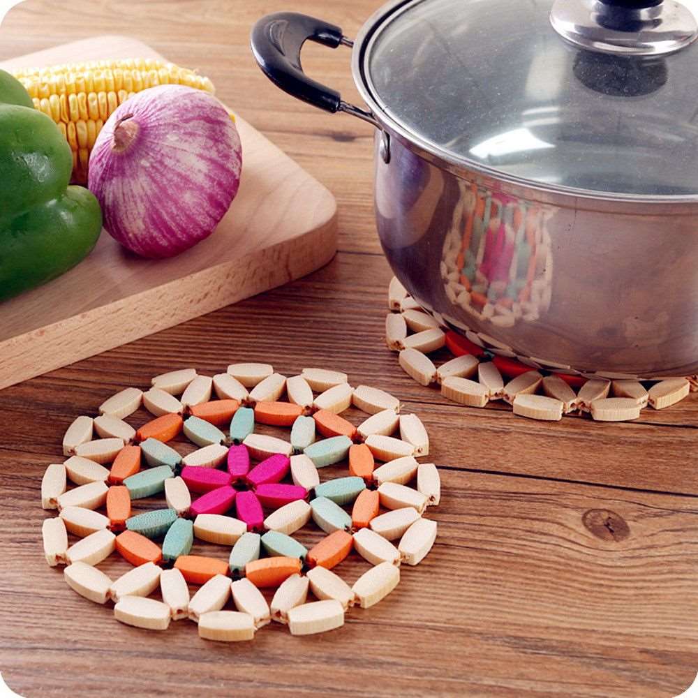 Bamboo Desk Table Mat Set: Heat
Insulation, Coasters, and Kitchen AcceOccasion: Kitchen, PartyFeature: Heat Insulation, Non-Slip Shape: Round Color: Colorful Material: Bamboo Diameter: about 15cm Package list: 1pcs Table MatsTheWellBeing1Bamboo Desk Table Mat SetCulinaryWellBeing