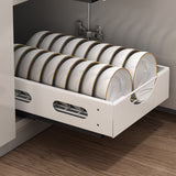 Plate Storage Rack Kitchen Cabinet Built-in Pull-out Clatter Partition Storage Rack Household Drawer - Culinarywellbeing