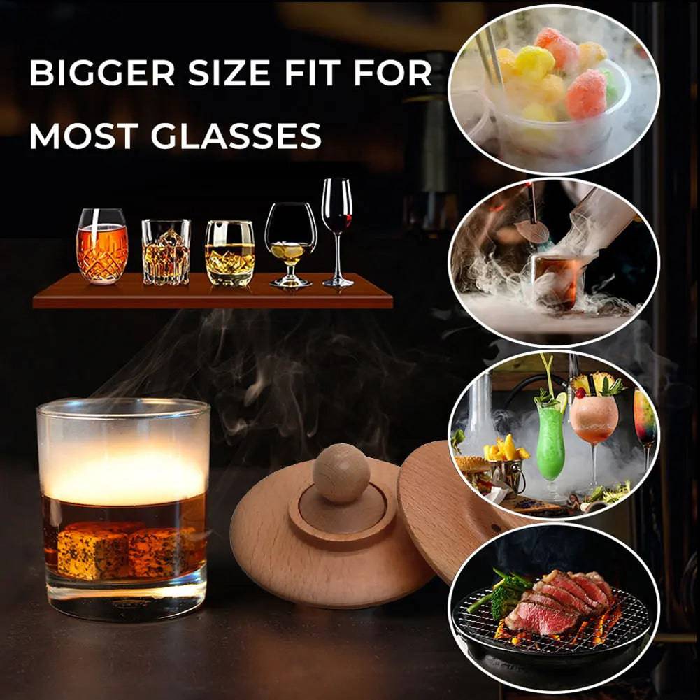 Wooden Cocktail Smoker Kit Whiskey Fruity Wood Chips - Culinarywellbeing