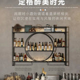 Hanging Wine Rack Metal Red Design Wine Wall - Culinarywellbeing