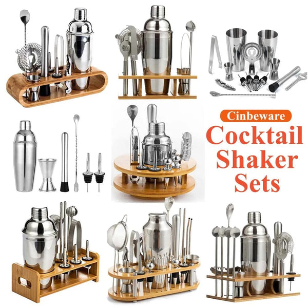 Stainless Steel Cocktail Shaker Set Mixer - Culinarywellbeing