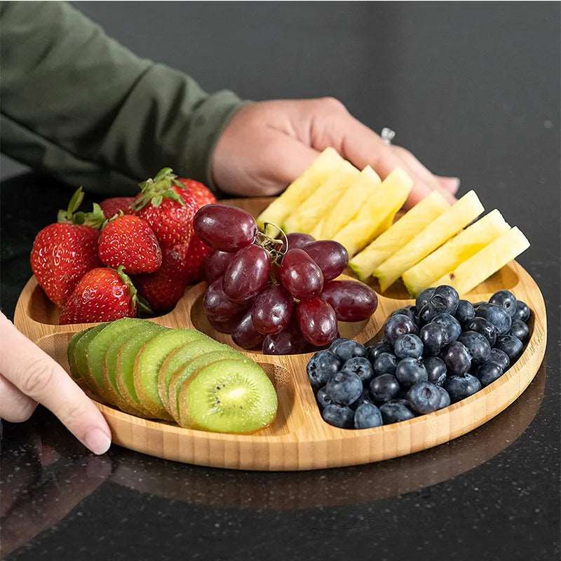 Bamboo Cheese Board Set Wooden Cheese Plate Charcuterie Boards Set - Culinarywellbeing