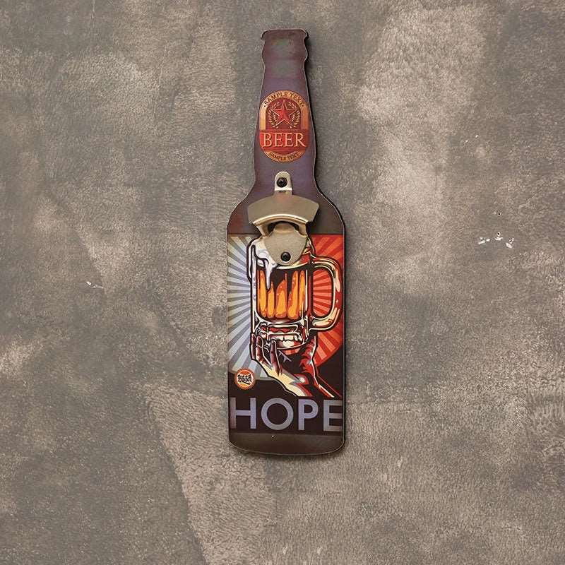 Bottle Opener For Bar Restaurant Shop Creative Hanging Wall Decoration Wooden Beer Bottle Opener Kitchen - Culinarywellbeing