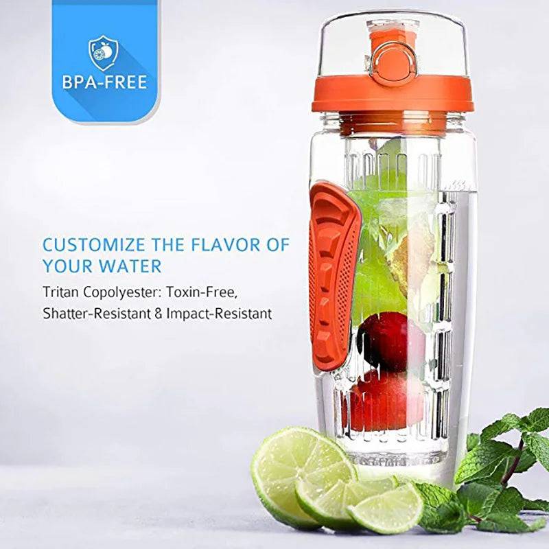 Water Fruit Bottle Bpa Free Plastic Sport Fruit Infuser Water Bottles with Infuser Juice Shaker Drink Bottle of Water - Culinarywellbeing