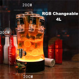 Acrylic LED Ice Bucket Light With Faucet Light Up Champagne Beer Wine Pot Ice Bucket Holder - Culinarywellbeing