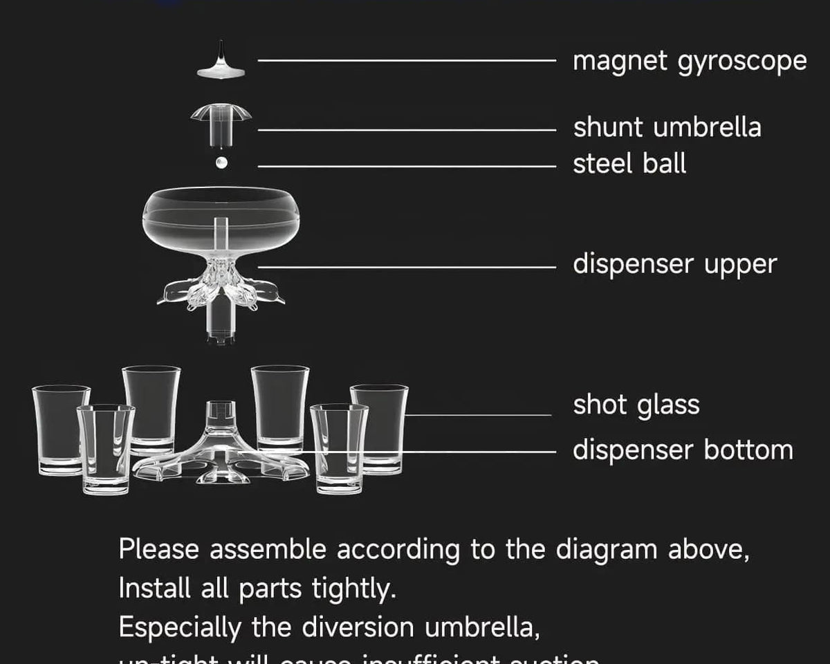 Party Drink Shot Dispenser with 6 Shot Glasses Set - Culinarywellbeing