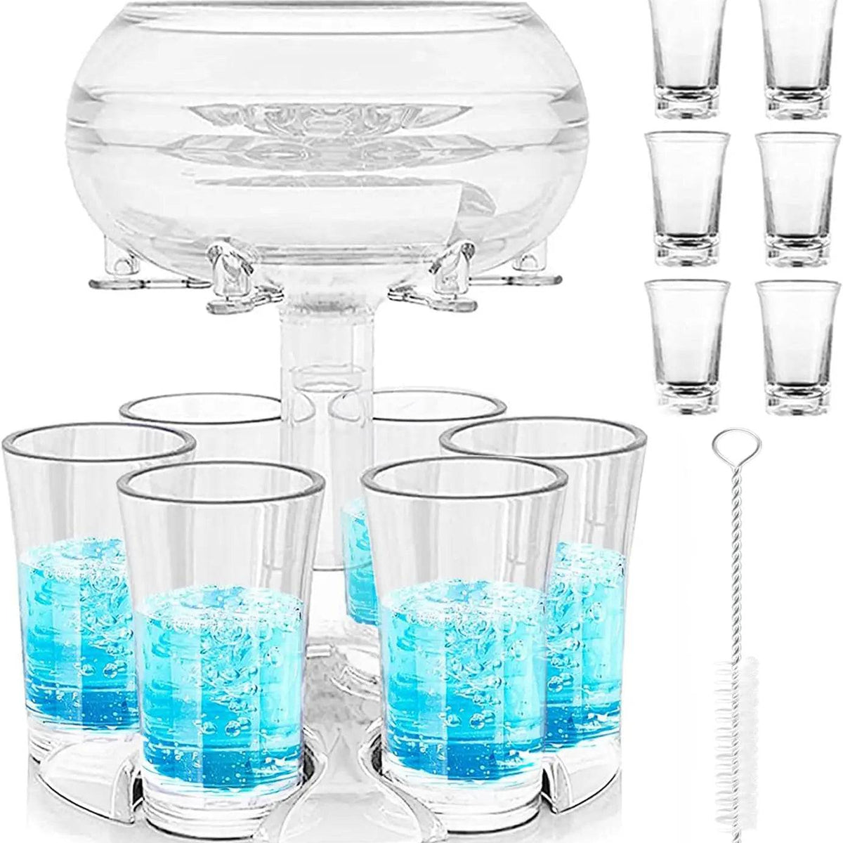 Party Drink Shot Dispenser with 6 Shot Glasses Set - Culinarywellbeing