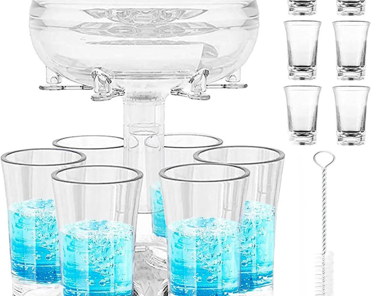 Party Drink Shot Dispenser with 6 Shot Glasses Set - Culinarywellbeing