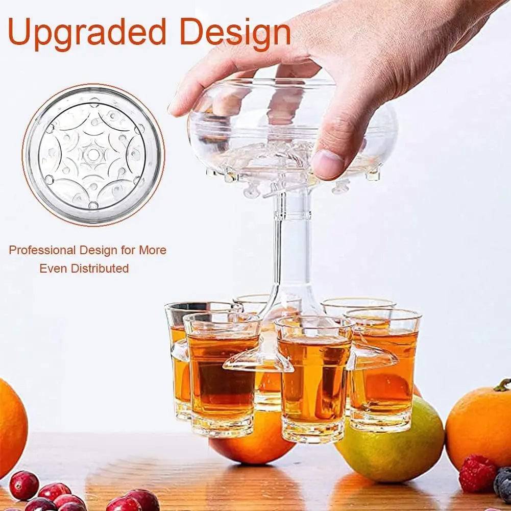 Party Drink Shot Dispenser with 6 Shot Glasses Set - Culinarywellbeing