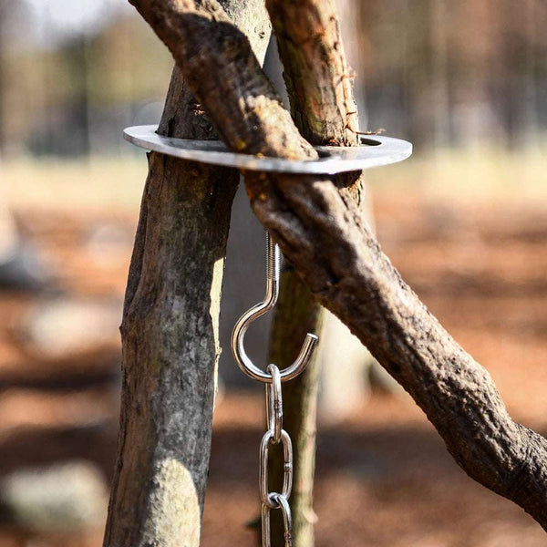 Stainless Steel Camping Tripod with Hanging Chain and Storage Bag - Culinarywellbeing