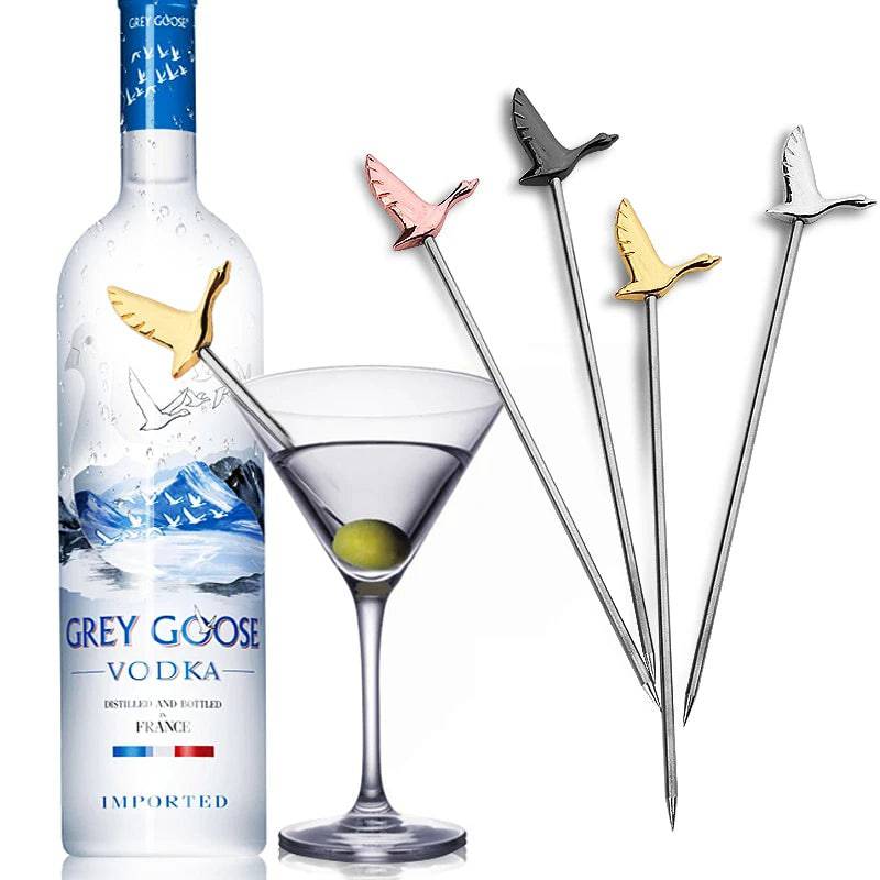 Stainless Steel Fruit Sticks Cocktail Pick Drink Stirring Sticks - Culinarywellbeing