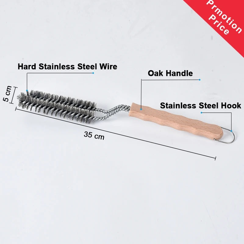 🍕 Professional Pizza Oven Copper Brush Scraper with 21 Inch Aluminium Handle 🍖 - CulinaryWellBeing