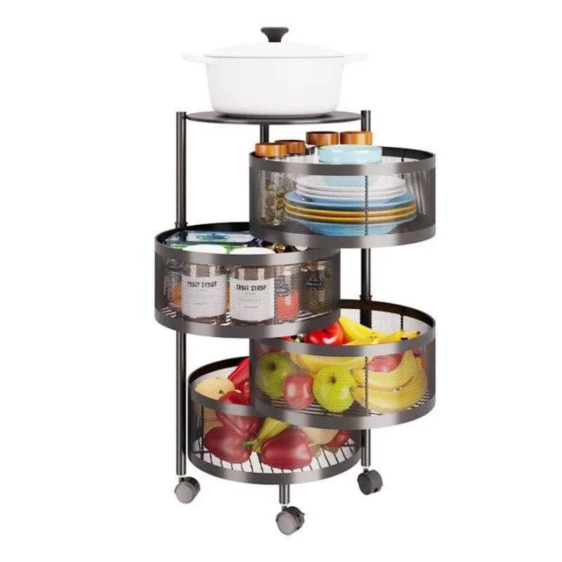 Multi-Functional Fruits Rotating Storage Rack - Culinarywellbeing