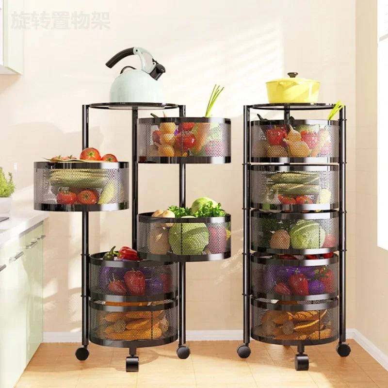 Multi-Functional Fruits Rotating Storage Rack - Culinarywellbeing