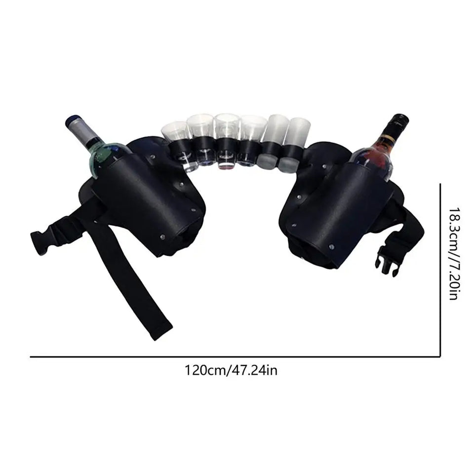 Versatile 3D Printed PU Leather Beer Holster - Portable Waist Bottle Holder for 12 Oz. Beverages - CulinaryWellBeing