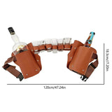 Versatile 3D Printed PU Leather Beer Holster - Portable Waist Bottle Holder for 12 Oz. Beverages - CulinaryWellBeing