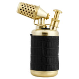 Windproof Gun Lighter – Blue Flame Torch with One-Touch Lock, Retro Metal Design for Cigars (Refillable, Outdoor Use) - CulinaryWellBeing