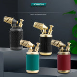 Windproof Gun Lighter – Blue Flame Torch with One-Touch Lock, Retro Metal Design for Cigars (Refillable, Outdoor Use) - CulinaryWellBeing