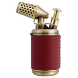 Windproof Gun Lighter – Blue Flame Torch with One-Touch Lock, Retro Metal Design for Cigars (Refillable, Outdoor Use) - CulinaryWellBeing