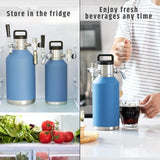 128oz Insulated Beer Growler w/ Tap - 24hr Cold, 30PSI Carbonation