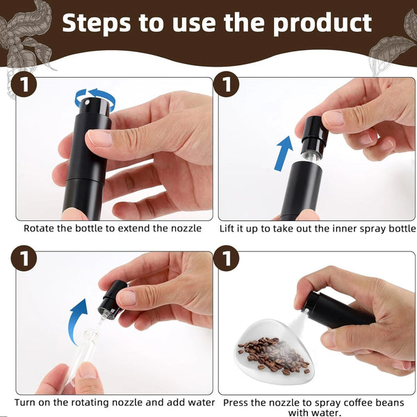 Wooden Barista Set - Coffee Dosing Cup & Spray Bottle for Perfect Brew

