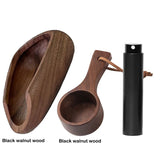 Wooden Barista Coffee Set - Dosing Cup, Spray Bottle & Spoon | Static-Reducing Tools for Espresso & Pour Over Brewing - CulinaryWellBeing