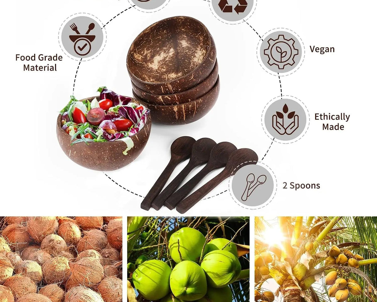🌿 Eco-Friendly Coconut Shell Bowls