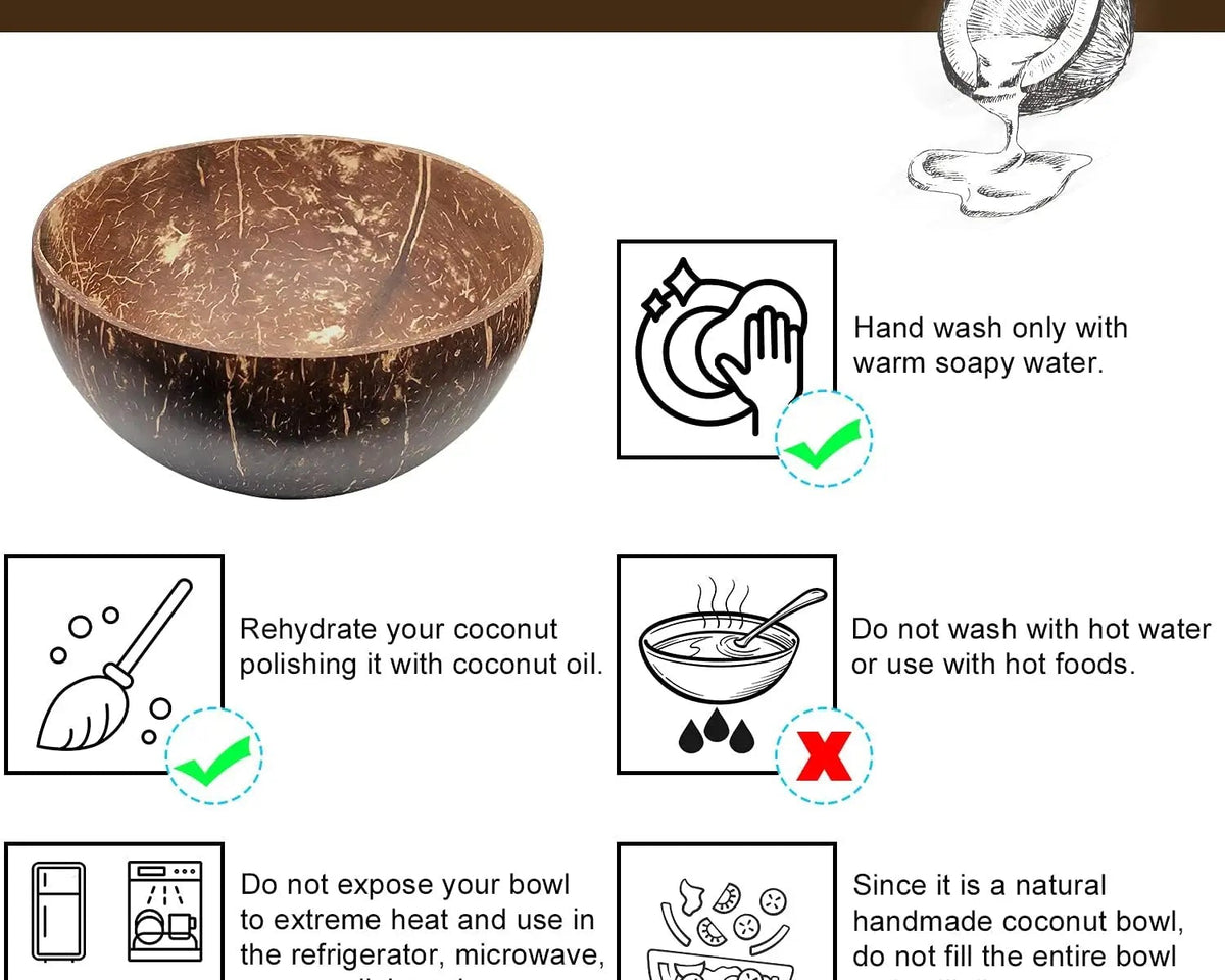 🌿 Eco-Friendly Coconut Shell Bowls