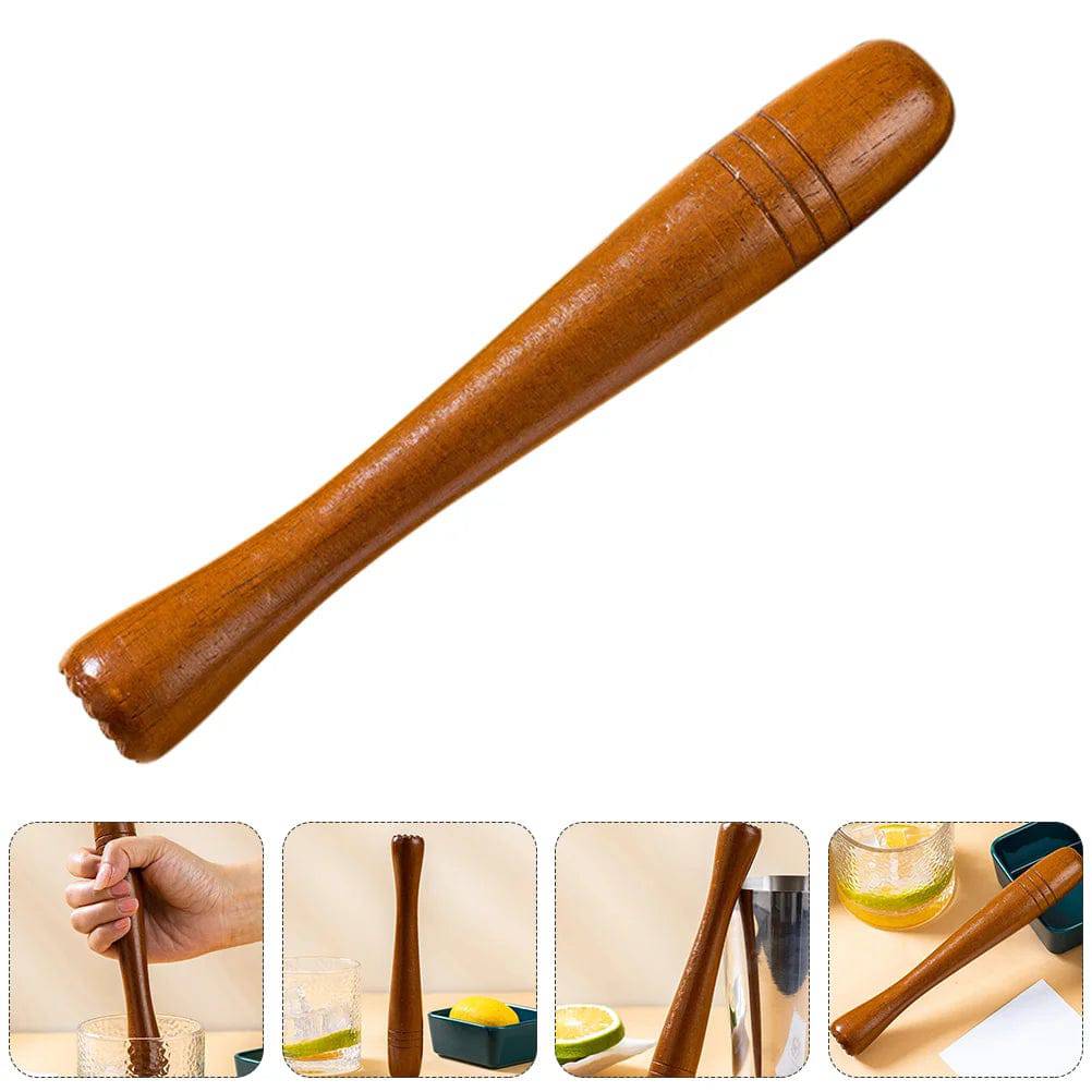 Pound Popsicles Wooden Ice Crusher Beech Pestle Bar Muddler Mixing Rod Cocktail Pestles - Culinarywellbeing