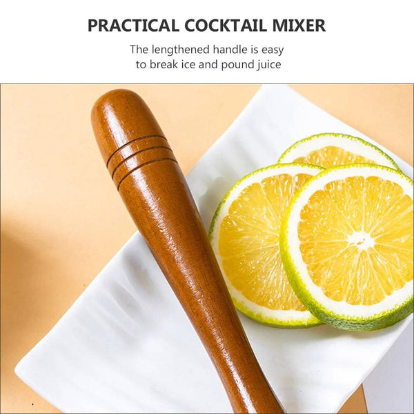 Pound Popsicles Wooden Ice Crusher Beech Pestle Bar Muddler Mixing Rod Cocktail Pestles - Culinarywellbeing