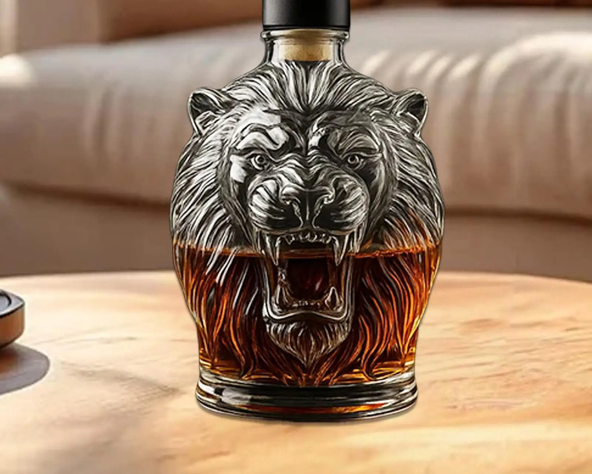 Animal-Shaped Whiskey Decanter - Unique Liquor Dispenser Gift for Men

